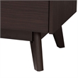 Baxton Studio Giancarlo 3-Drawer Wood Storage Chest with Angled Legs in Brown