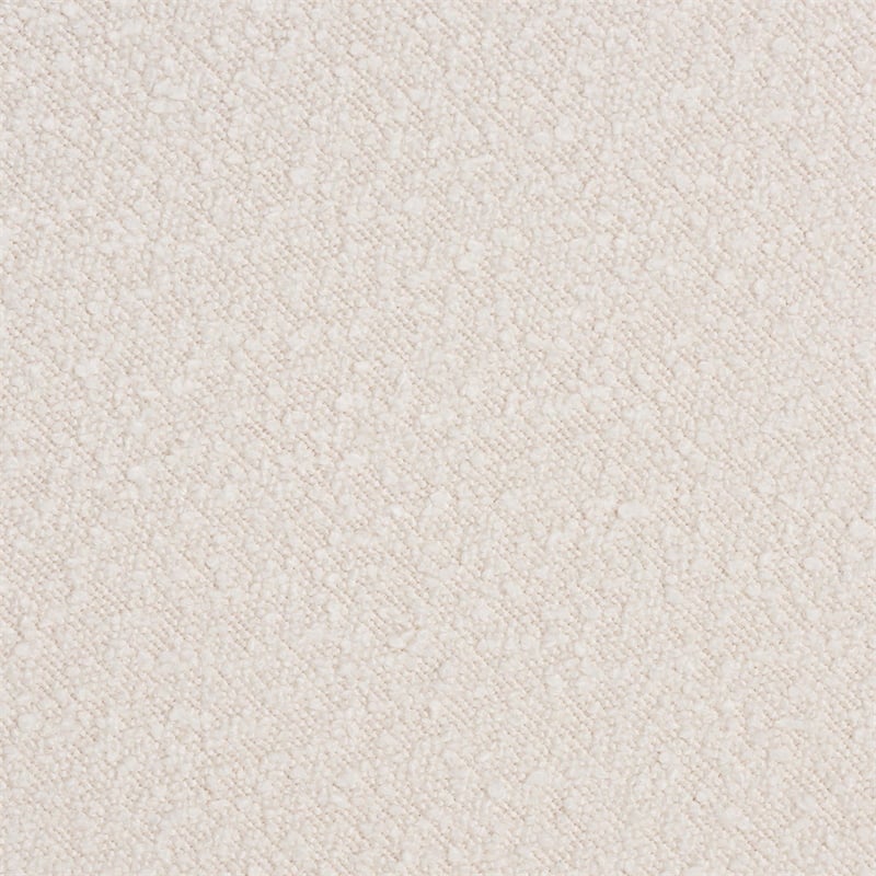 Baxton Studio Finlay Cream Boucle Fabric and Brown Wood Ottoman Footstool