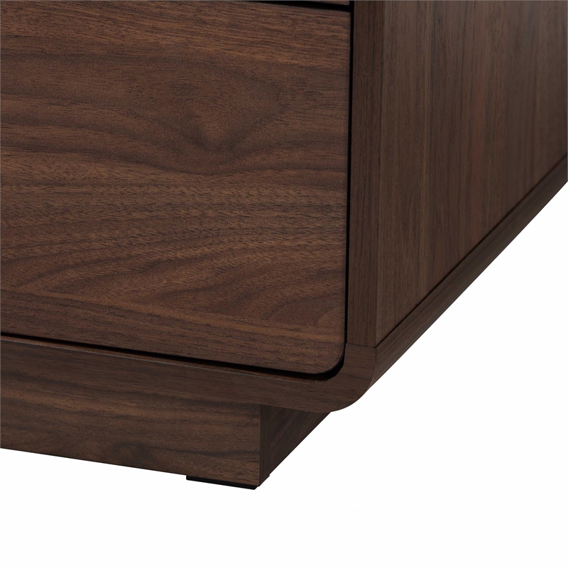 Baxton Studio Jenibelle 5-Drawer Wood Chest with Rounded Corners in Brown