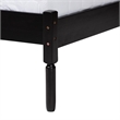 Baxton Studio Librina Black Wood Queen Size Platform Bed with Woven Rattan