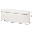 Baxton Studio Lavina Modern White Teddy-Bear Fabric Storage Bench