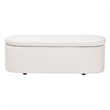 Baxton Studio Lavina Modern White Teddy-Bear Fabric Storage Bench