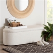 Baxton Studio Lavina Modern White Teddy-Bear Fabric Storage Bench