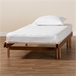 Baxton Studio Bolivia Walnut Brown Wood Expandable Twin to King Bed Frame