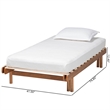 Baxton Studio Bolivia Walnut Brown Wood Expandable Twin to King Bed Frame