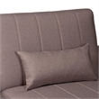 Baxton Studio Lanoma Clay Fabric Upholstered Convertible Sleeper Sofa