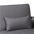 Baxton Studio Lanoma Slate Gray Fabric Upholstered Convertible Sleeper Sofa