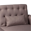 Baxton Studio Chesterfield Clay Fabric Upholstered Convertible Sleeper Sofa