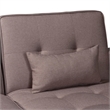 Baxton Studio Claire Clay Fabric Upholstered Convertible Sleeper Sofa
