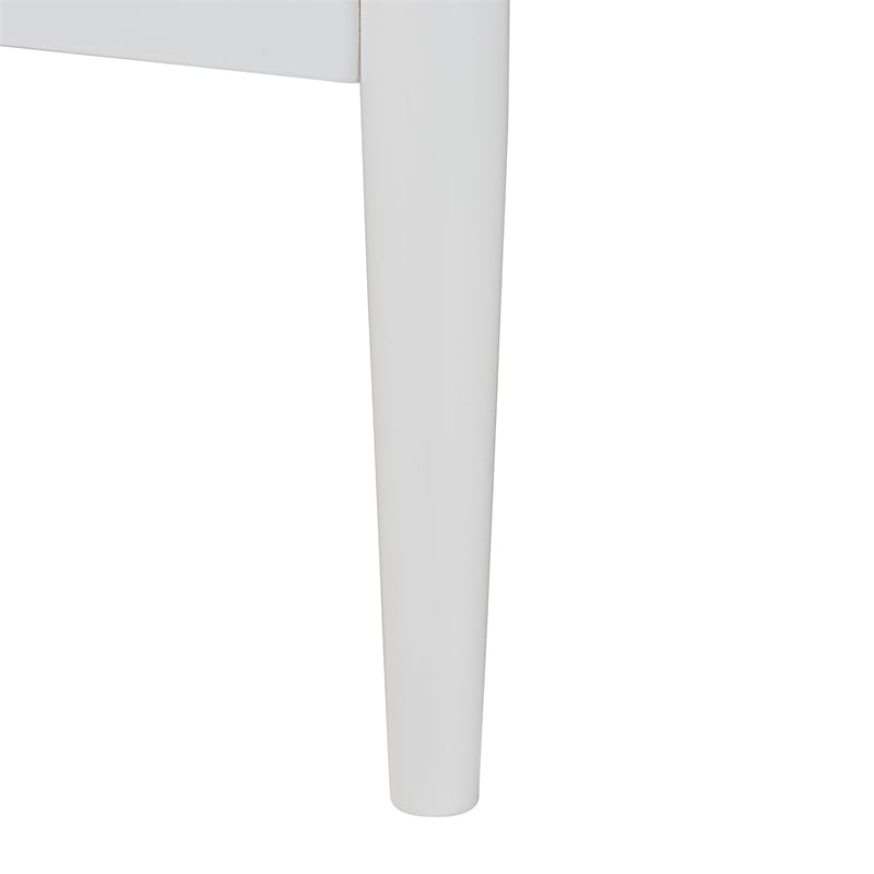 Baxton Studio Louetta White Queen Size Platform Bed with Headboard