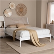 Baxton Studio Louetta White King Size Platform Bed with Headboard