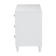 Baxton Studio Louetta White Carved Contrasting 6 Drawer Dresser