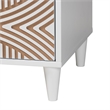 Baxton Studio Louetta White Carved Contrasting 6 Drawer Dresser