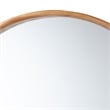 Baxton Studio Tazara Japandi Natural Round Accent Wall Mirror