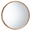 Baxton Studio Tazara Japandi Natural Round Accent Wall Mirror
