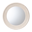 Baxton Studio Grazia Modern Round Beaded-framed Accent Mirror in Pearl White