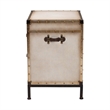 Baxton Studio Laura Vintage White Canvas 2-Drawer End Table Trunk
