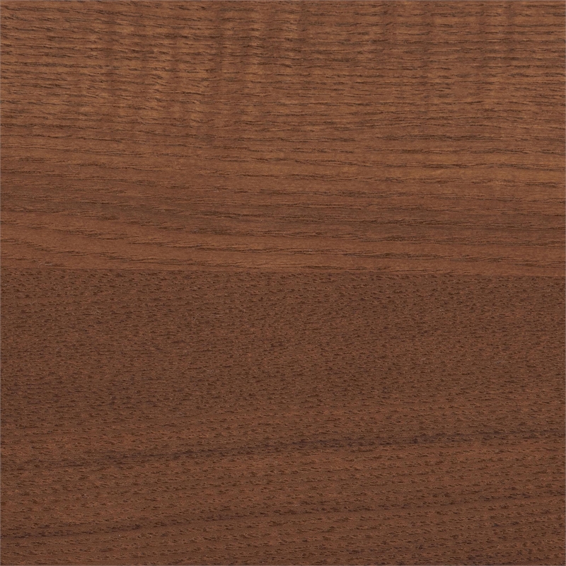 Baxton Studio Camden Walnut Brown Wood and Rattan Queen Size Platform Bed