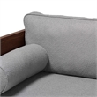 Baxton Studio Uriel Mid-Century Modern Grey Boucle Fabric Sofa