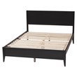 Baxton Studio Primrose Mid-Century Black Fluted Wood Queen Size Platform Bed