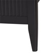 Baxton Studio Primrose Mid-Century Black Fluted Wood Queen Size Platform Bed