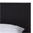 Baxton Studio Primrose Mid-Century Black Fluted Wood King Size Platform Bed