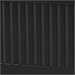 Baxton Studio Primrose Mid-Century Black Fluted Wood King Size Platform Bed