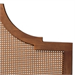Baxton Studio Francine Modern Ash Walnut Woven Rattan Queen Size Bed