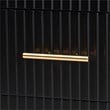 Baxton Studio Primrose Mid-Century Black Fluted Wood 6-Drawer Dresser