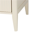 Baxton Studio Primrose Mid-Century Ivory Fluted Wood 6-Drawer Dresser