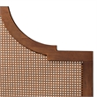 Baxton Studio Macaria Mid-Century Modern Ash Walnut Woven Rattan King Size Bed