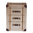 Baxton Studio Naylor Vintage Matte Bronze 3-Drawer Cabinet