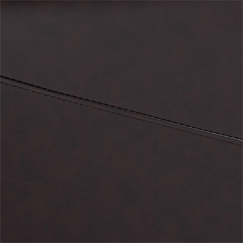 Baxton Studio Elwood Brown Faux Leather 2-Piece Lounge Chair and Footrest Set