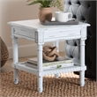 Baxton Studio Jeanne Vintage Traditional White Wood End Table