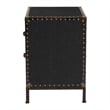 Baxton Studio Laura Vintage Black Canvas 2-Drawer End Table Trunk