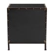Baxton Studio Laura Vintage Black Canvas 2-Drawer End Table Trunk