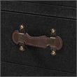 Baxton Studio Laura Vintage Black Canvas 2-Drawer End Table Trunk