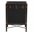 Baxton Studio Laura Vintage Black Canvas Lift-Top Trunk End Table