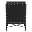Baxton Studio Laura Vintage Black Canvas Lift-Top Trunk End Table