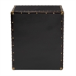 Baxton Studio Mallison Vintage Black Canvas 3-Drawer End Table