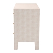 Baxton Studio Leyna Modern Beige Faux Shagreen 3-Drawer Storage Cabinet