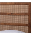 Baxton Studio Fuller Brown Wood Queen Size Platform Bed with Woven Rattan