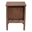 Baxton Studio Alyssa Brown Wood 2-Drawer Nightstand Woven with Rattan