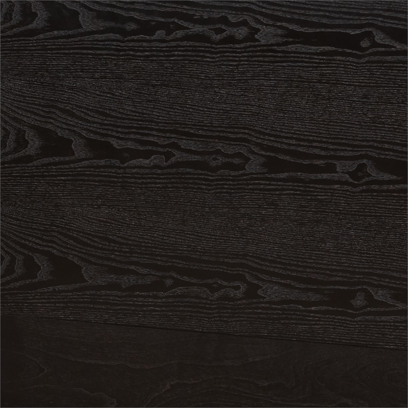 Baxton Studio Elina Black Wood Queen Size Platform Bed with Built-In Shelves