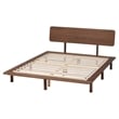 Baxton Studio Alyssa Japandi Walnut Brown Wood King Size Platform Bed