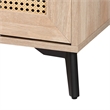 Baxton Studio Pavone Mid-Century Modern Oak Brown Wood Kitchen Cabinet