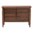 Baxton Studio Alyssa Japandi Walnut Brown Wood 6-Drawer Dresser