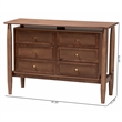 Baxton Studio Alyssa Japandi Walnut Brown Wood 6-Drawer Dresser