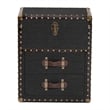 Baxton Studio Agatha Vintage Black Canvas 2-Drawer Storage Trunk