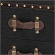Baxton Studio Agatha Vintage Black Canvas 2-Drawer Storage Trunk